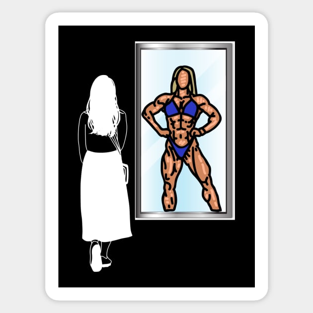 Becoming A Bodybuilder (Female Edition) Sticker by Statement-Designs